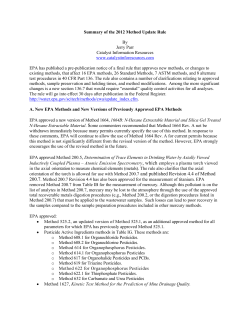 Method Update Rule - Oregon Environmental Laboratory Association