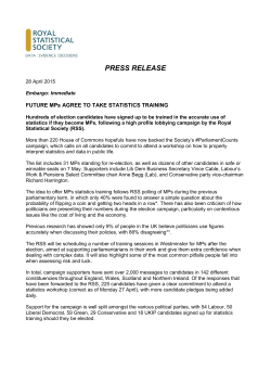 press release - The Royal Statistical Society