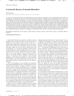A network theory of mental disorders