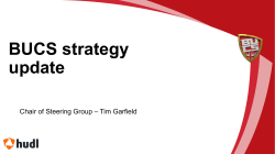 BUCS strategy update
