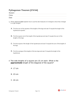 Pythagorean Theorem [274144]