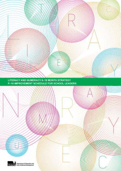 Literacy and Numeracy 6-18 Month Strategy: P