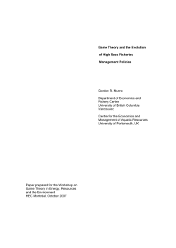 Game Theory and the Evolution of High Seas Fisheries