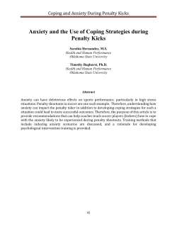 Anxiety and the Use of Coping Strategies during Penalty Kicks