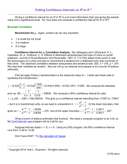 Putting Confidence Intervals on R2 or R