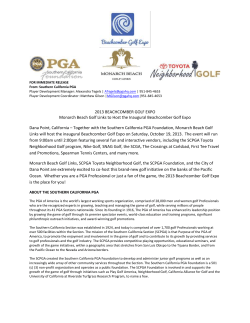 FOR IMMEDIATE RELEASE From: Southern California PGA Player