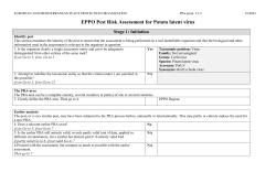 EPPO Pest Risk Assessment Scheme (decision