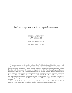 Real estate prices and firm capital structure - UNC