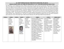 black.female.athletes - Urban Sports Hall of Fame of Syracuse