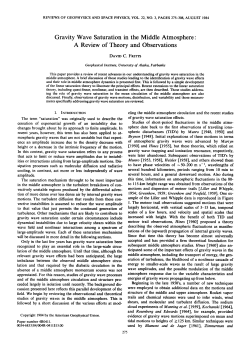 Gravity wave saturation in the middle atmosphere A review of theory