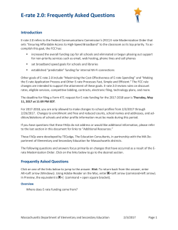 E-rate 2.0 FAQs - Updated February 3, 2017