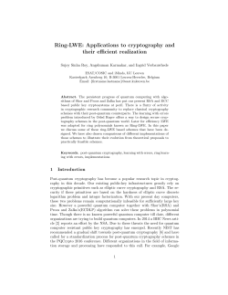 Ring-LWE - ESAT KULeuven