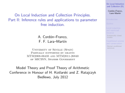 On Local Induction and Collection Principles. Part II: Inference rules