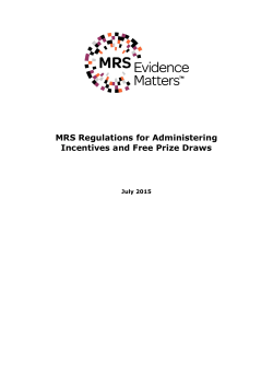 mrs regulations for incentives and prize draws