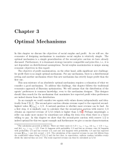 Chapter 3 Optimal Mechanisms
