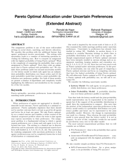 Pareto Optimal Allocation under Uncertain Preferences