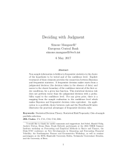 Deciding with Judgment