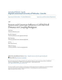 Season and Genotype Influence Golf Ball Roll Distance on Creeping