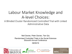 A Blinded Cluster Randomized Controlled Trial