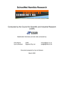 SchoolNet Namibia Model - Outcome Mapping Learning community