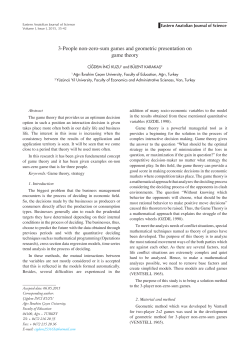 3-People non-zero-sum games and geometric presentation on
