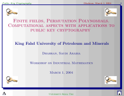 Finite fields, Permutation Polynomials. Computational aspects with