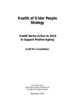 Health of Older People Strategy - Health Sector