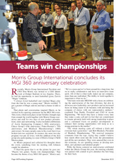 Teams win championships - Morris Group International