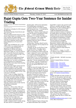Rajat Gupta Gets Two-Year Sentence for Insider Trading