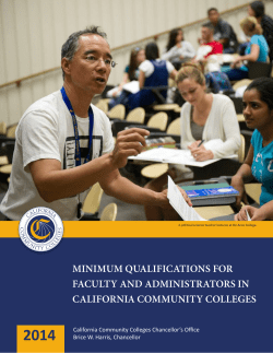 minimum qualifications for faculty and administrators in california
