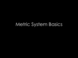 Metric System Basics