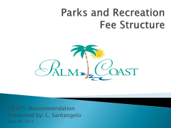 Parks and Recreation Fee Recommendation - Palm Coast