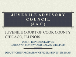 Involving Youth in Juvenile Justice Operations and