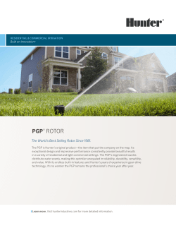 pgp&reg; rotor - Hunter Industries