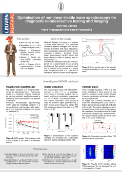 Optimisation of nonlinear elastic wave spectroscopy for diagnostic