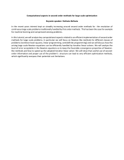 Computational aspects in second order methods for large scale