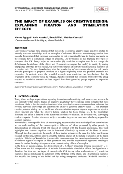 the impact of examples on creative design: Explaining fixation and