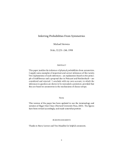 Inferring Probabilities From Symmetries