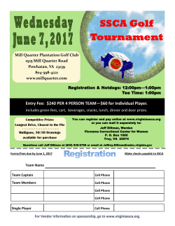 Entry Fee: $240 PER 4 PERSON TEAM&mdash;$60 for Individual Player.