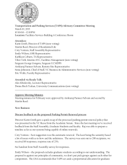 March 10, 2015 - Transportation and Parking Services