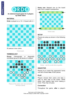 An abstract board game for 2 players by Dieter Stein