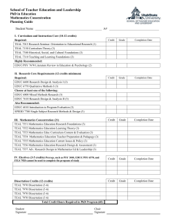 Mathematics Education PhD Planning Guide