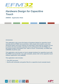 Hardware Design for Capacitive Touch