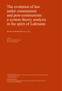 The evolution of law under communism and post