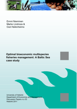 Optimal bioeconomic multispecies fisheries management: A Baltic