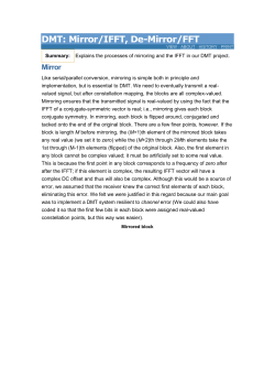 DMT: Mirror/IFFT, De-Mirror/FFT