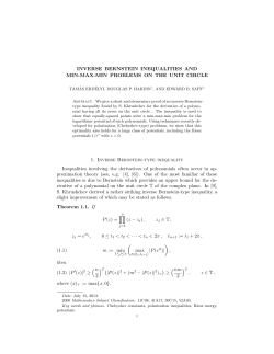 INVERSE BERNSTEIN INEQUALITIES AND MIN-MAX