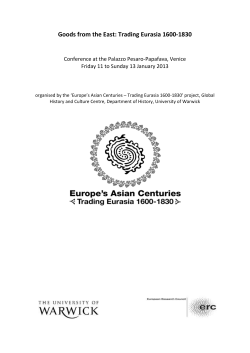 Goods from the East: Trading Eurasia 1600-1830
