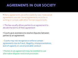 agreements in our society - legalstudies
