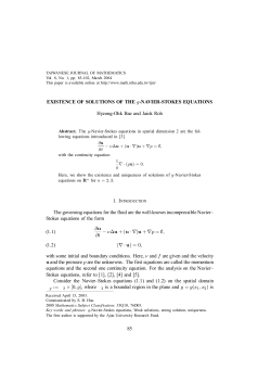 EXISTENCE OF SOLUTIONS OF THE g-NAVIER